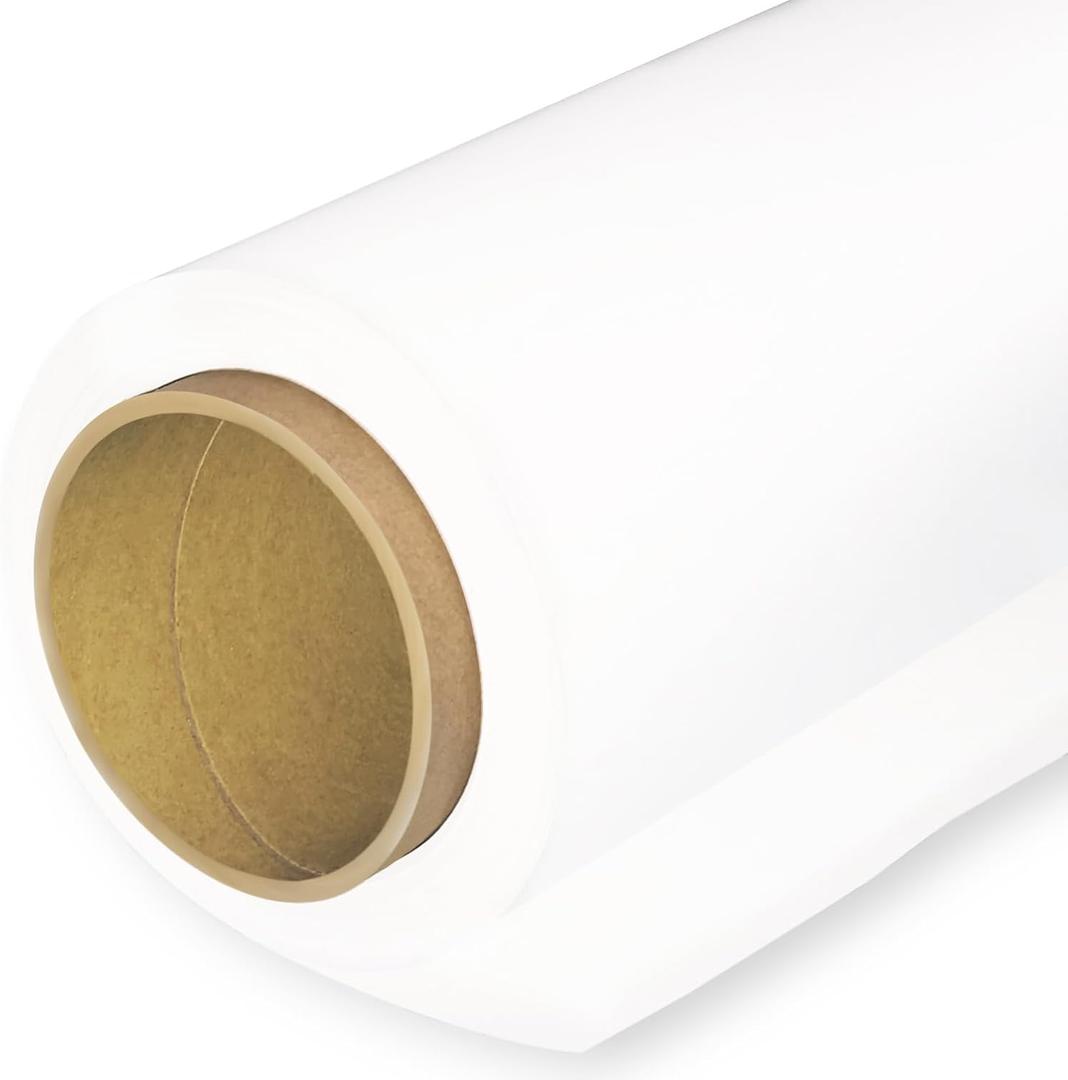 Huamei Seamless Photography Background Paper, White Photo Backdrop Paper Roll for Photoshoot, Video and Streaming #93 (6.8x16 Feet, Arctic White)