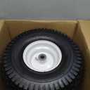 AR-PRO Replacement 15x6.00-6 Front Tire and Wheel Assembly for Riding Mower Lawn Tractor, 3" Centered Hub and 3/4" Bushings, 4-Ply Pneumatic (Set of 2)