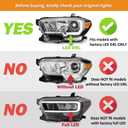 WEELMOTO Factory DRL Headlights for 2016-2022 Toyota Tacoma TRD/Limited