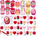 JOYIN 28 Packs Valentines Day Gift Cards with Mochi Squishy Toys, Stress Relief Fidget, Cute Miniature Novelty Squeeze Toys for Kids Valentine's Party Favors, School Exchange and Goody Bag Fillers