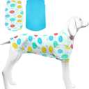 2 Pieces Dog Shirts, Soft Breathable Cotton Pet Clothes Dog Sweatshirt, Include 1 Printed T-Shirt & 1 Blank Vest for Small Medium Large Dogs