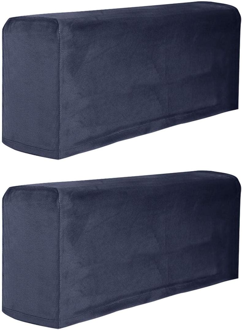 Sofa Armrest Cover,2 PCS Stretch Arm Covers for Chairs Couch Sofa Armchair,Slipcovers for Recliner (Navy Blue)