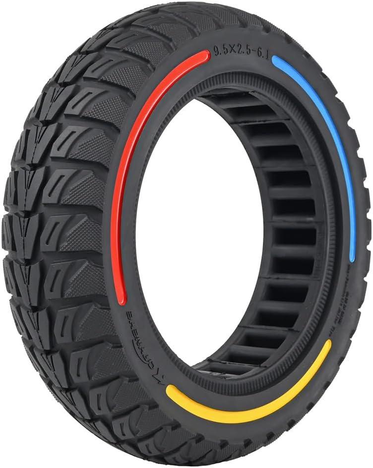 9.5x2.5-6.1 Off-Road Solid Tire Replacement for NIU KQi3 Pro/Max/Sport Scooter - Puncture-Free, Hassle-Free Maintenance - Anti-Skid, Shockproof 9.5 x 2.50 inch Tubeless Tire (3 Color 1Pc)