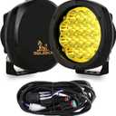 BIGLION.X 5 Inch Pair 160W Amber Round LED Offroad Lights 18800LM Amber Yellow OffRoad Lights Super Bright Amber Driving lights Fog Lights Waterproof IP68 Light Bar for Trucks Pickup 4x4 SUV ATV UTV