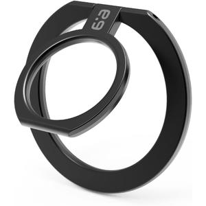 PureGear Magnetic Phone Grip Ring Stand, Magnetic Phone Ring Holder for MagSafe iPhone Air, 17, 17Pro, 17ProMax, 16, 16Pro, 16Plus, 16ProMax, 15, 15Plus, 14, 13, 12, Adjustable Kickstand (Black)