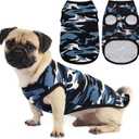 Paiaite: Stylish Sleeveless Camouflage Dog Vest for Small, Medium, and Large Breeds, Made of Polyester for Comfort, Breathability, Wrinkle Resistance, Moisture Wicking, and Elasticity Blue S
