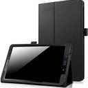 Folio Case for Galaxy Tab A 8.0 2017 Model T380/T385, Premium PU Leather Protective Stand Cover for Samsung Galaxy Tab A 8.0 Inch 2017 Release (SM-T380/SM-T385) - Black