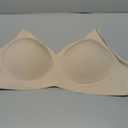 Seamless Wireless Jelly Bras for Women - Lightly Padded Bra with Support, No Underwire Comfortable T-Shirt Bralette (Beige, XL)