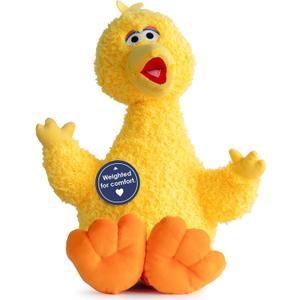 Jay Franco Weighted Sesame Street Plush Pillow Buddy - 2.5 lbs Soft Plushie Stuffed Pillow, 22 Inches, Yellow - Big Bird