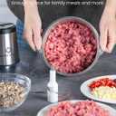 LINKChef Food Processor Small, 6 Cup Food Chopper with Container, 1.5L 250W Electric Meat Grinder for Home Use, Stainless Steel Mini Food Processor for Kitchen, Vegetable, Onion, Garlic, Salad
