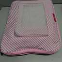 LeanTravel Premium Compression Packing Cubes for Travel - Suitcase Organizer Bags with Double Zipper & Breathable Mesh Panel - Space Saving Carry On Luggage Essentials (6-Pack, Pink Stripes)