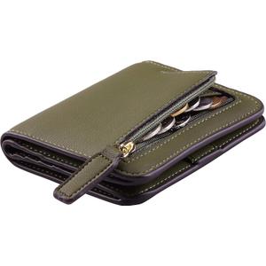 Toughergun Womens Small Slim Leather Wallet with RFID Protection, Compact Bifold Mini Purse with Clear ID Window