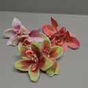 3 PCS Hawaiian Flower Hair Clips for Women Artificial Orchid Hair Barrettes Hibiscus Flower Hair Clips for Wedding Bridal Beach Party(Pink+Rose+Green)