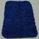 Royal Blue Bathroom Rugs  Absorbent and Washable Bath Mat, Non-Slip, Thick Soft Chenille Bath Rugs for Bathroom Floor, Shower, Sink - 17" x 24"