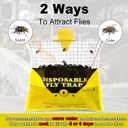 Glovv Fly Traps Outdoor Hanging with Fly Bait, 4 Pack Disposable Bags Hunter Ranch Trap, Flies Control Bug Catcher Killer Repellent for Stable Horse Barn & Farm