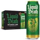 Liquid Death, Severed Lime, Lime-Flavored Sparkling Water, 8-Pack (19.2oz Cans), Low Calorie & No Artificial Sweeteners (EXP 02/05/27)