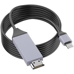 [Apple MFi Certified] Lightning to HDMI Cable Adapter for iPhone,1080P Lightning to HDMI Digital AV Adapter HDTV Cord Compatible with iPhone 14 13 12 11 Pro Max XS XR X 8 to TV Projector Monitor