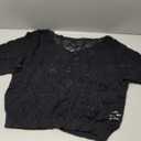 Saodimallsu Womens Crochet Cover Up Top Summer 3/4 Sleeve Off Shoulder Sweater Shirts Mesh Boho Beach Swimsuit Coverup M