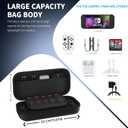 FANPL Case for Nintendo Switch 2 (2025) Accessories, Portable Hard Travel Cover with 10 Game Card Slots - Large Capacity, Embossed Geometric Texture Design