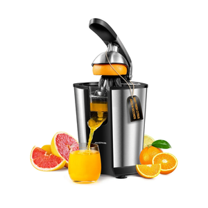 Electric Orange Juicer, Citrus Juicer Squeezer with 2 Cones and Soft Grip Handle for Effortless Juicing, Stainless Steel Quiet Orange Juice Extractor Machines for Lime Grapefruit Lemon