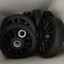 Domiella 8 PCs 1.97in / 50mm Luggage Wheels Replacement, Smooth Swivel Caster Wheels, Wear-Resistant Rubber Suitcase Trolley Wheels Repair Kit