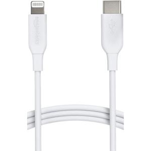 Amazon Basics USB - C to Lightning ABS Charger Cable, MFi Certified Charger for Apple iPhone 14 13 12 11 X Xs Pro, Pro Max, Plus, iPad, 6 foot, White