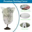 2 x Fruit Tree Netting, 10x10FT Large Garden Netting with Drawstring and Zipper Plant Cover Net Bag Row Cover Barrier Protection Net for Bird, Garden Mesh for Tree Flower Fruit (1 Pack)