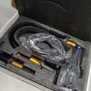 MTTCLE Matte Black Bathroom Faucet 3 Hole, 8 Inch Widespread with Pop-up Drain, 2 Handle Bathroom Sink Faucet, Modern Vanity Faucet for Bathroom Sink with 360° Swivel Spout