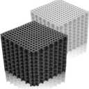 50 Pcs Drainage Interlocking Floor Tiles, 12'' x 12'' Soft TPE Non Slip Shower Floor Tiles for Pool Bathroom Shower Balcony Patio Locker Room Basement Stairs (Dark Gray and White)