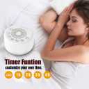 Sound Machine Easysleep White Noise Machine with 25 Soothing Sounds and Night Lights with Memory Function 32 Levels of Volume and 5 Sleep Timer Powered by AC or USB for Sleeping Relaxation (White)
