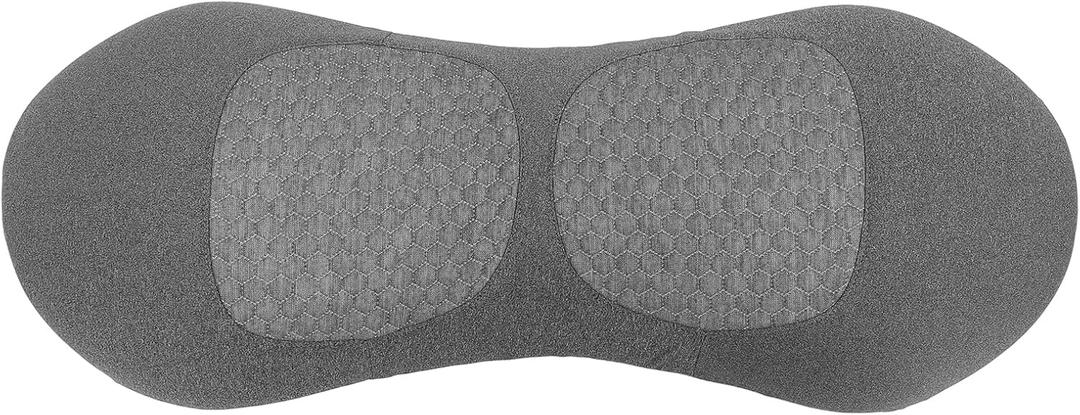 Memory Foam Lumbar Support Pillow - Breathable Lower Back Cushion with Removable Cover for Comfort While Sleeping and Relaxing (Grey)