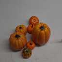 Artmag 8 Pcs Assorted Sizes Harvest Orange Artificial Pumpkins for Fall Halloween Thanksgiving Decorating Embellishing and Displaying