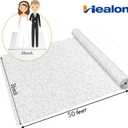 Thickened Aisle Runner for Wedding CeremonyFeet White Aisle Runner Walkway for Indoor Outdoor Wedding Church Decorations Halloween Parties can Also use a Carpet50g(Vine, 3x50Feet)