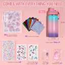 JMMICO Decorate Your Own Water Bottle Kits for Girls Age 4-6-8-10 (Stainless Steel),Unicorn Crafts Kits, Foil Arts and Crafts Gifts, Easter and Birthday Gifts for Girls