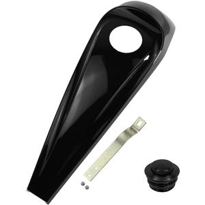 CNC Smooth Dash Fuel Console and Gas Tank Cap Cover Compatible with Harley Touring Electra Glide Road Glides 08-23 Gloss Black