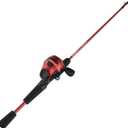 Zebco Slingshot Spincast Reel and Fishing Rod Combo, 2-Piece Fishing Pole, Right-Hand Retrieve, Pre-Spooled with 10-Pound Zebco Line