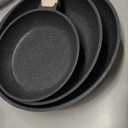 CAROTE Non Stick Frying Pan Skillet Set, Omelet Pan, Healthy Non Toxic Granite Chef Pan, Induction Compatible Egg Frying Pan with Heat-Resistant Handle, PFOA-Free,Black, 8"+10"+12"