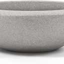 ARBORA 26" Santorini Bowl Polyresin Indoor and Outdoor Planter with Stone Blend Concrete Gray Finish - Durable, Weatherproof, Lightweight, Large Plant Pot for Patio, Garden, Deck, Entryway