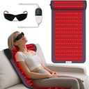 Red Light Therapy Mat with Neck Support, Large 35.8"x19" | 660nm & 850nm Near Infrared Light Therapy Pad for Body, Dual-Wavelength Red Light Therapy Blanket for Pain Relief, Muscle Recovery