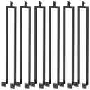 6 Pack U Shape 39.6" Stair Balusters with Adjustable Top Bracket for Staircase Interior, Side Mount Industrial Wrought Iron Balusters for Stair Handrail Porch Deck Railing Outdoor Steps