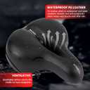 Bike Seat Cushion Compatible with Yesoul,Dual Shock Absorbing Ball Foam,Waterproof,Wide Bicycle Saddle,Red