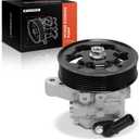 A-Premium Power Steering Pump, with Pulley, Compatible with Honda CR-V 2002 2005-2011, Accord 2006-2007, Element 2006-2011 & Acura RDX 2007-2012, TSX 2006-2008, RSX 2002-2006, 2.0L 2.3L 2.4L