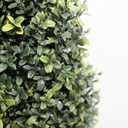 36" Artificial Boxwood Topiary Trees with Ground Spike Set of 2, Outdoor 3ft Faux Boxwood Topiaries Cone Bushes Trees Fake Shrubs Plants Front Porch Decor Outside Garden