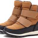 Weestep Winter Snow Boots for Boys and Girls Warm Easy-On (Toddler/Little Kids/Big Kids) (Brown)