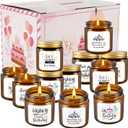 12-Pack Birthday Scented Candles, 3.05 oz Each, Natural Soy Wax, Long-Lasting Romantic Fragrance, Funny Happy Birthday Gift Set, Unique Gifts for Women Men, Gift-Ready
