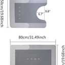 2Pcs Bathroom Mats and Toilet Rugs U Shaped Set, Non-Slip Quick-Dry Toilet Mat Bath Mat Rug for Tub, Shower and Bath Room 19.7"x31.5"+19.7"x23.6", Grey, 2 Pieces