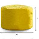 fond + found Large Bean Bag Chair 3FT Big BeanBag Adult Chair with Filler | Memory Foam,Washable Cover,Velvet Fabric,Side Pocket,Lightweight,Dorm Room Adults Bean Bag Chairs Living Room | Mustard 3FT