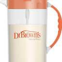 Dr. Brown's Baby Formula Mixing Pitcher with Adjustable Stopper, Locking Lid & No Drip Spout, Orange, BPA Free, 36oz, 1 Pack