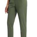 baleaf Womens Travel Pants with Zipper Pockets Stretchy Work Pants Business Casual Slacks Golf Pants Dressy with Pockets, size L