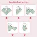 Stretchy Swaddle Blanket for Newborns with Hat & Hello World CardSoft Baby Swaddles 0-3 Months,47"x 47"Supersoft Swaddle Blanket,Receiving Blanket for Boys & Girls (Storm)